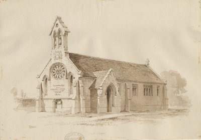 Stafford - Kaplica Solna [Św. James”]: rysunek długopisem, 1840 autorstwa Thomas Peploe Wood
