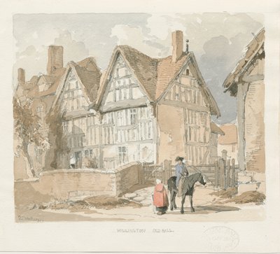 Wigginton Old Hall: malowanie akwarelą, 1841 autorstwa Thomas Peploe Wood