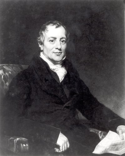 Portret Davida Ricardo (1772-1823) wyryty przez Thomasa Hodgetts autorstwa Thomas Phillips