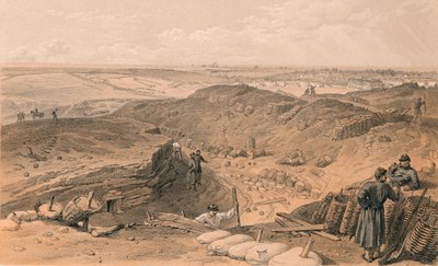 Rów Malakoff, Battery Gervais i tyły Redan, 1856 autorstwa Thomas Picken