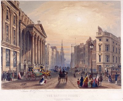 Mansion House na zewnątrz, Londyn, 1851 autorstwa Thomas Picken