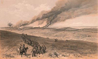 Redan i zaawansowane okopy brytyjskiego prawego ataku, 1856 autorstwa Thomas Picken