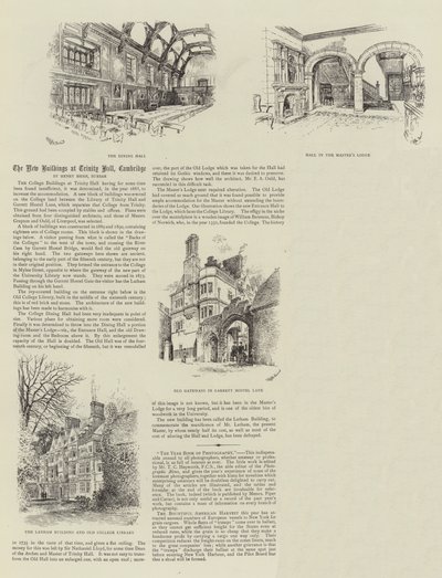 Nowe budynki w Trinity Hall, Cambridge autorstwa Thomas Raffles Davison
