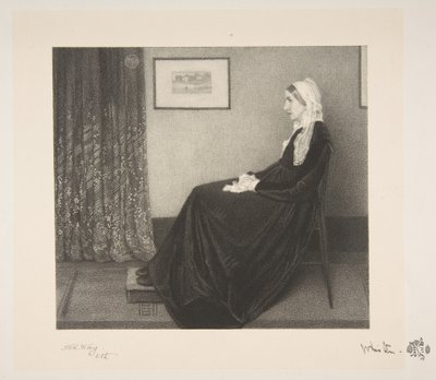 Aranżacja w kolorze szarym i czarnym: Portret matki artystów, 1892. autorstwa Thomas Robert Way