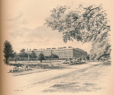 Fronty ogrodowe pałacu Hampton Court, 1902 autorstwa Thomas Robert Way