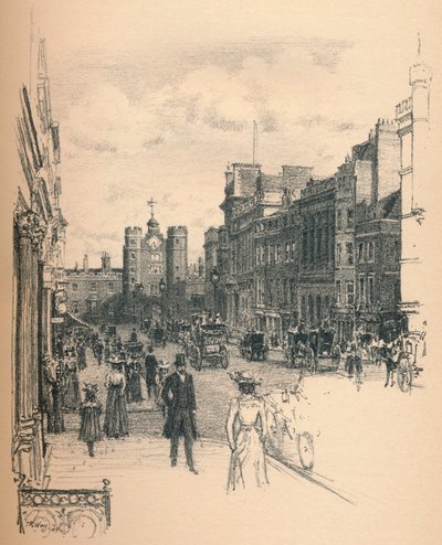 Brama Pałacu św. Jakuba Od ulicy św. Jakuba, 1902 autorstwa Thomas Robert Way