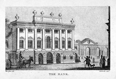 Bank Anglii, City of London, ok. 1800. autorstwa Thomas Rothwell