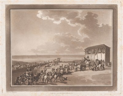 Race Ground An Excursion to Brighthelmstone, 1 czerwca 1790., 1 czerwca 1790. Twórcy: Thomas Rowlandson, Samuel Alken. autorstwa Thomas Rowlandson, Samuel Alken