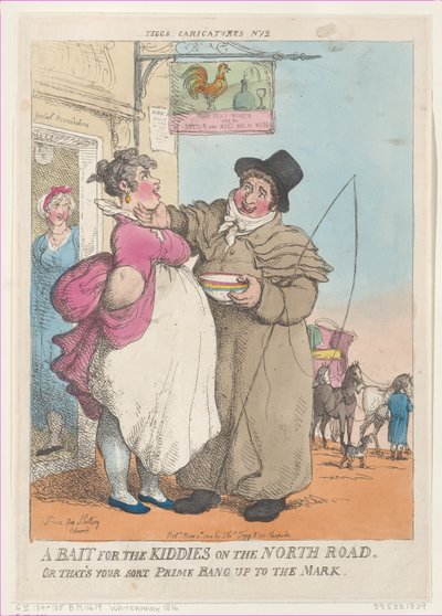 Przynęta dla dzieciaków na północnej drodze. Albo to twój Sort Prime Bang up…, [5 maja 1810], przedruk. autorstwa Thomas Rowlandson