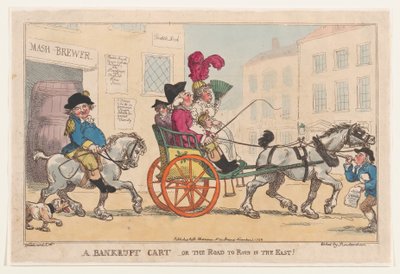 Zbankrutowany wózek, czyli droga do ruiny na Wschodzie!, 5 listopada 1799., 5 listopada 1799. autorstwa Thomas Rowlandson