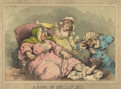 Wredna na jej ostatnich nogach autorstwa Thomas Rowlandson