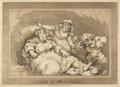 Wredna na jej ostatnich nogach autorstwa Thomas Rowlandson