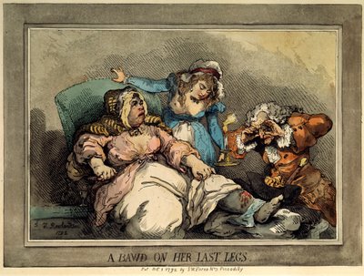Strach na jej ostatnich nogach, 1792 autorstwa Thomas Rowlandson