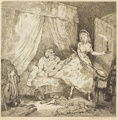 Podgrzewacz do łóżka autorstwa Thomas Rowlandson