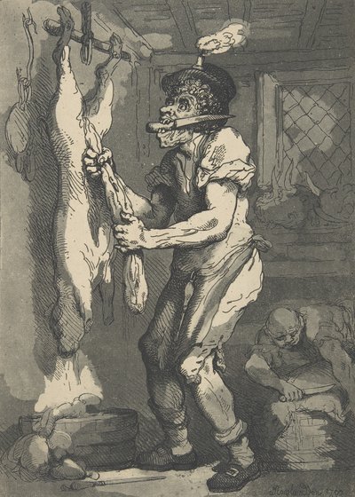 Rzeźnik, 1 stycznia 1790., 1 stycznia 1790. autorstwa Thomas Rowlandson