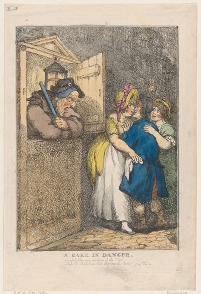 Ciasto w niebezpieczeństwie, 20 kwietnia 1806, 20 kwietnia 1806. autorstwa Thomas Rowlandson