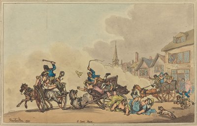 Wyścig wozów, 1788. autorstwa Thomas Rowlandson