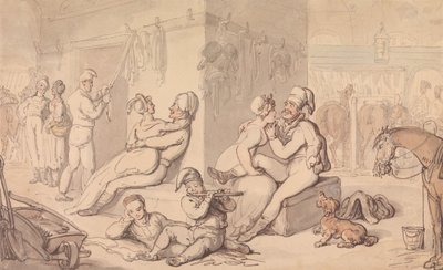 Koszary kawalerii autorstwa Thomas Rowlandson