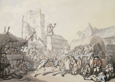 Cornish Wrestling Match, autorstwa Thomas Rowlandson
