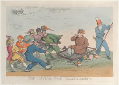 Ropucha korsykańska pod broną, 27 listopada 1813, 27 listopada 1813. autorstwa Thomas Rowlandson