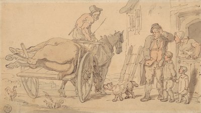 Um cavalo morto no polimento de um Knacker autorstwa Thomas Rowlandson
