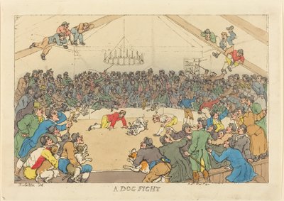 Walka psów autorstwa Thomas Rowlandson