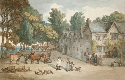 Dom wiejski w Hengar, Kornwalia, 1803 r. autorstwa Thomas Rowlandson