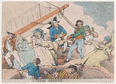 A Fresh Breeze, 4 sierpnia 1789., 4 sierpnia 1789. autorstwa Thomas Rowlandson