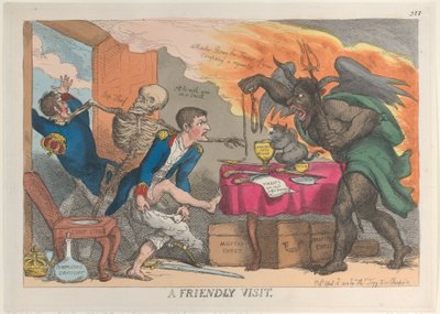 Przyjacielska wizyta, 16 kwietnia 1814, 16 kwietnia 1814. autorstwa Thomas Rowlandson