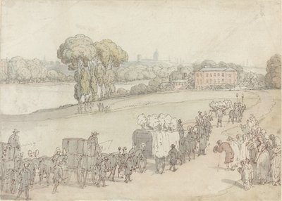 Procesja pogrzebowa autorstwa Thomas Rowlandson