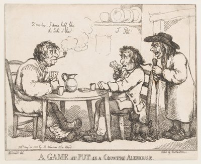 Gra w wiejskim piwiarni, 10 sierpnia 1810 r., 10 sierpnia 1810 r. autorstwa Thomas Rowlandson