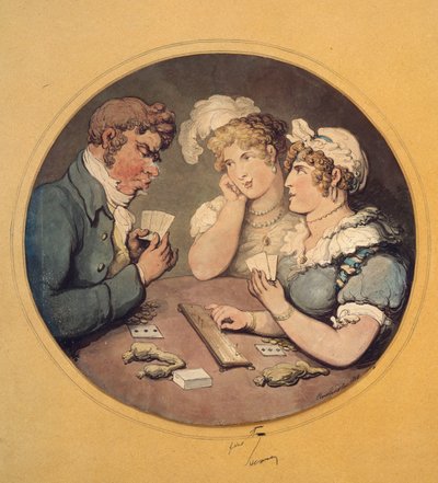 Gra w łóżeczko, 1818 autorstwa Thomas Rowlandson