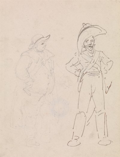 Żandarm i inny mężczyzna autorstwa Thomas Rowlandson