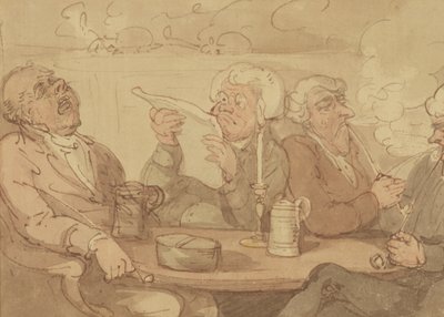 Klub Dżentelmenów (atrament i toaleta na papierze) autorstwa Thomas Rowlandson