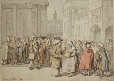 Grupa naszkicowana w Rzymie, 1770-1820 autorstwa Thomas Rowlandson