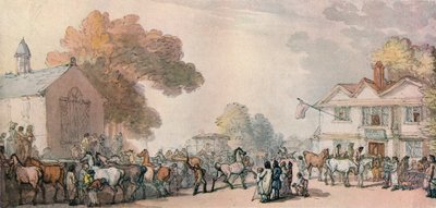 Targi konne w Southampton, ok. 1820, 1918 r autorstwa Thomas Rowlandson