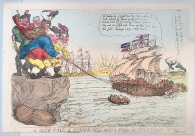 Długie pociągnięcie Silne pociągnięcie i pociągnięcie razem, 25 listopada 1813., 25 listopada 1813. autorstwa Thomas Rowlandson