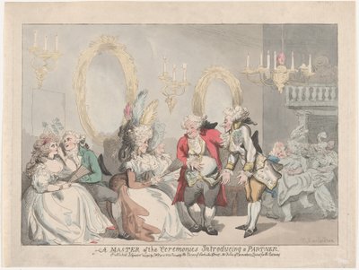Mistrz ceremonii Wprowadzanie partnera, 24 listopada 1795., 24 listopada 1795. autorstwa Thomas Rowlandson