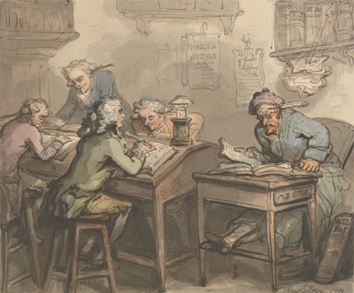 Biuro kupca autorstwa Thomas Rowlandson