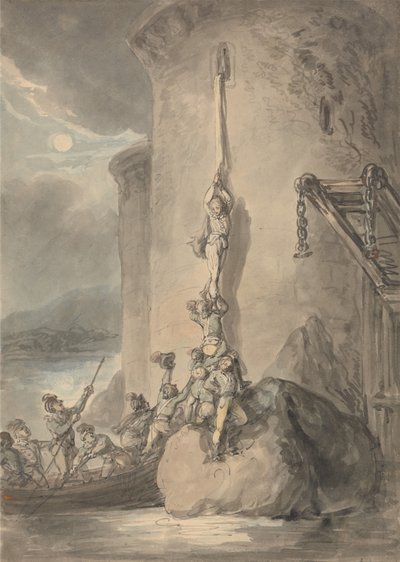 Wojskowa eskapada autorstwa Thomas Rowlandson