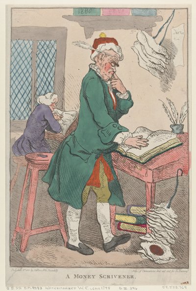 Skrytka pieniędzy, 1 stycznia 1801 r., 1 stycznia 1801 r. autorstwa Thomas Rowlandson