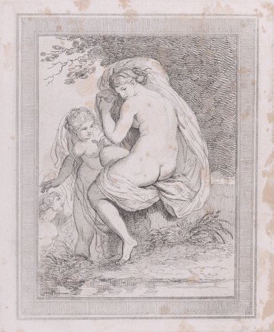 Sama susząca nimfa, 1790-99., 1790-99. autorstwa Thomas Rowlandson