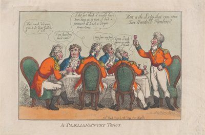 Toast parlamentarny, 2 marca 1809 r., 2 marca 1809 r. autorstwa Thomas Rowlandson