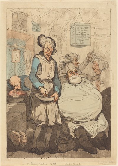 Fryzjer groszowy autorstwa Thomas Rowlandson