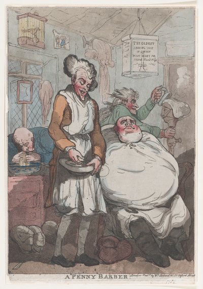 Penny fryzjer, 1789., 1789. autorstwa Thomas Rowlandson