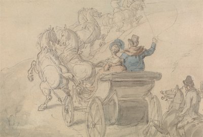 Phaeton i sześć autorstwa Thomas Rowlandson