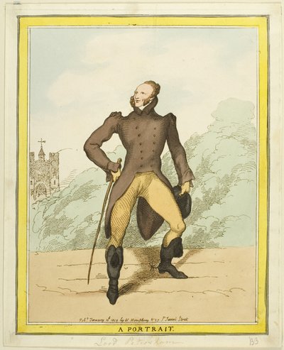 Portret: Lord Petersham autorstwa Thomas Rowlandson