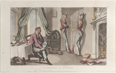 Więzień w Awinionie, z Journal of Sentimental Travels in the Southern Provinces of F..., 1820. autorstwa Thomas Rowlandson