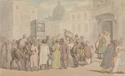 Przedstawienie „Punch i Judy” autorstwa Thomas Rowlandson