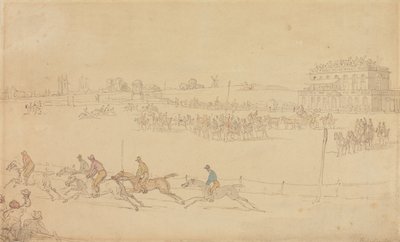 Wyścig na torze Knavesmire w Yorku autorstwa Thomas Rowlandson